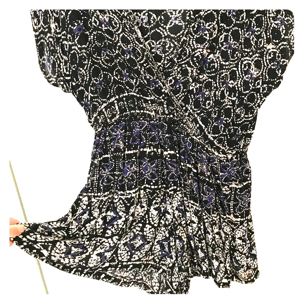 Flowy Black Printed Romper